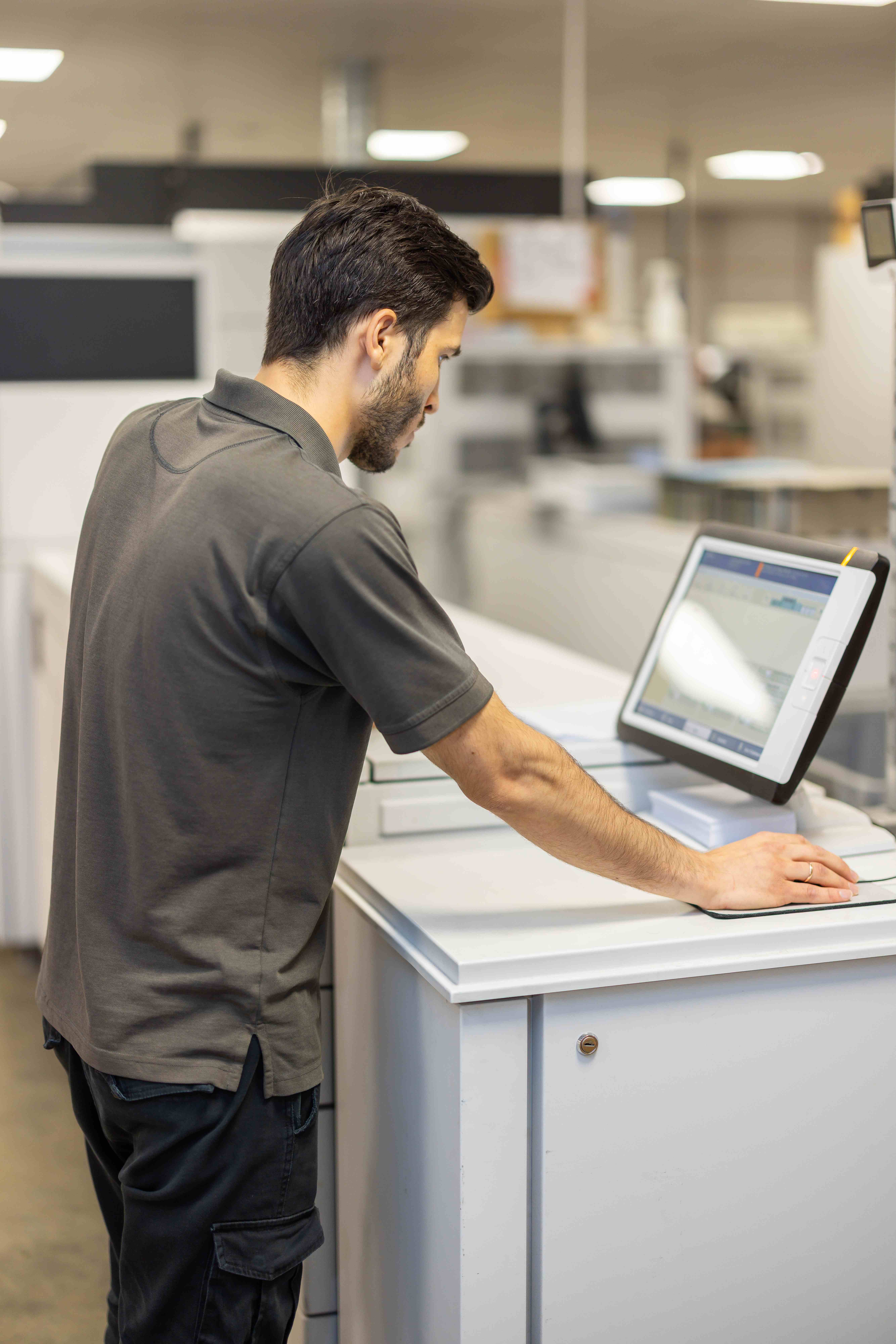 Professional at digital control panel
